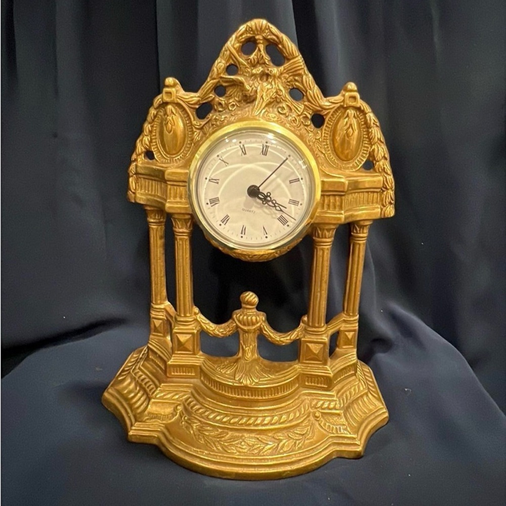 Vintage Brass German Imperial Dorato Clock